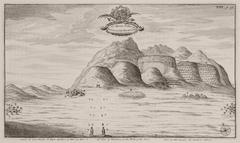 Panoramic view of Thebes on the west bank of the Nile River in 1743