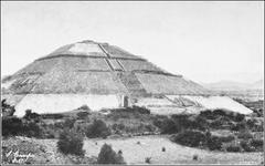 Pyramid of the Sun at Teotihuacan under a clear blue sky