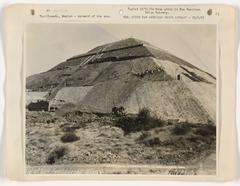 Ancient Pyramid of the Sun in Teotihuacan, Mexico under clear blue sky
