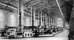 Interior view of the machinery room with pumps at Genève Forces Motrices