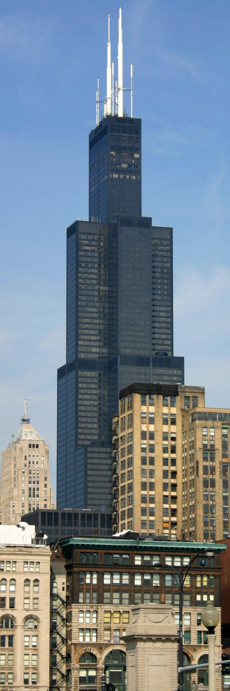 Sears Tower Chicago skyline during sunset