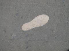 Historic marks on the Ponte dei Pugni in Venice used for traditional fist fights between rival teams