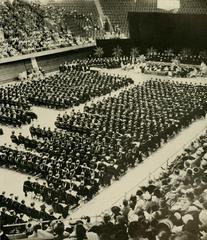 Graduation ceremony in Duke Indoor Stadium in 1951