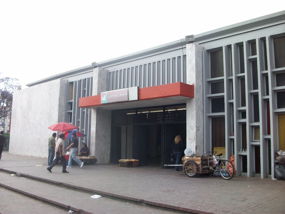 Entrance to Candelaria Station Line 1 Metro