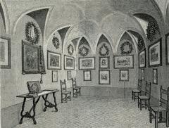 Interior of the room where Raphael Sanzio was born in Urbino