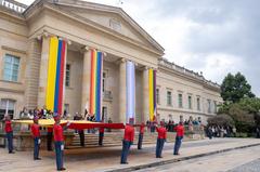 LGBTIQ+ pride event atCasa de Nariño with colorful flags and participants
