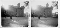 View of a small castle in Perpignan