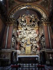 Cathedrale de Toulon ornate altar retable with religious sculptures