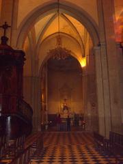 Interior of Toulon Cathedral St. Joseph Chapel with ornate altar and religious statues