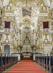 Interior view of the altar at the Church of Our Lady of Mount Carmel in Rio de Janeiro, Brazil