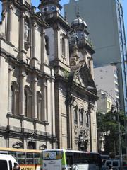 Metropolitan Cathedral of Saint Sebastian in Rio de Janeiro at sunset
