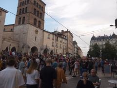 Protesters gathered at Place de Lavalette in Grenoble on 7 September 2024 during end of national protests against refusal to appoint Lucie Castet as Prime Minister