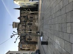 Place des Clercs in Valence during January 2021 with the cathedral visible
