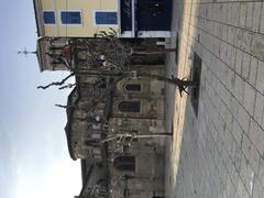 Place des Clercs in Valence with Valence Cathedral in background in January 2021