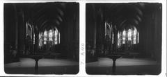 Interior and main altar of the Perpignan Cathedral
