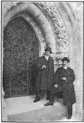 Architects Julián Apraiz and Javier Luque at the New Cathedral in 1911