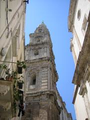 Bell tower of the Cathedral of Monopoli in Italy