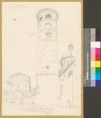 Campanile of the Cathedral and Baptistery of San Giovanni in Fonte in Ravenna Italy