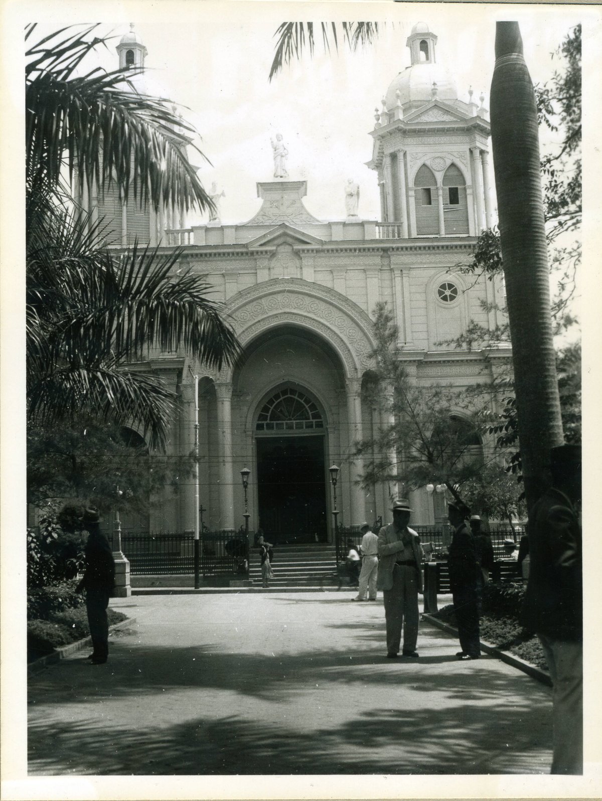 San Salvador Cathedral overlooking the central park in San Salvador, El Salvador