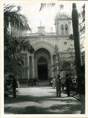San Salvador Cathedral overlooking the central park in San Salvador, El Salvador