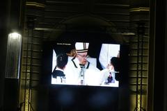 Canonization ceremony of Monseñor Óscar Arnulfo Romero in San Salvador with religious figures and attendees