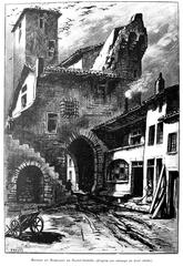 Drawing of the remains of the Saint-Irénée rampart in Lyon from the 18th century by Joannès Drevet