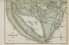 1863 map of Parc de la Tête d'Or in Lyon