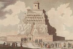 Pierre Ancise delivering the keys to the fortress to citizens in August 1789