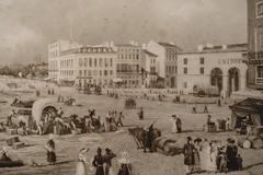 L'entrepôt Lainé warehouse in Bordeaux painted by Ambroise Louis Garneray in 1840