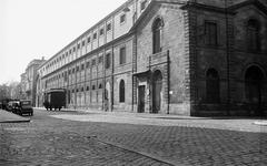 Historic view of the Second entrepôt réel de denrées coloniales in Bordeaux in 1951, a 19th-century warehouse building