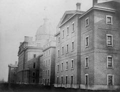 Provincial Asylum in Toronto, Canada in 1867 historic black and white photo