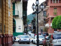 Casco Viejo historic district in Panama City with colonial buildings and waterfront