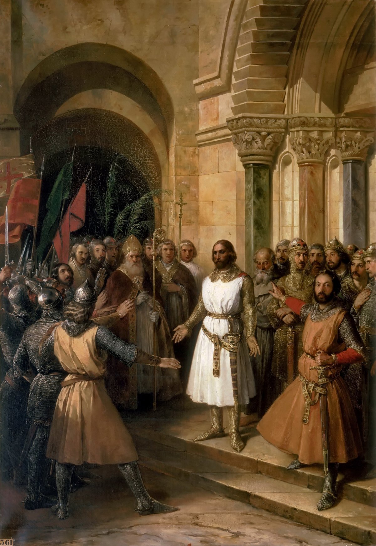 Godofredo de Bouillon proclaimed King of Jerusalem painting by Federico de Madrazo
