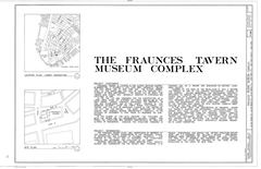 Site plan and map of Fraunces Tavern Museum Complex in New York City