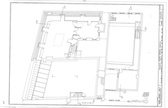 Fourth floor architectural floor plan of Fraunces Tavern Museum Complex in New York City