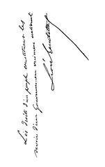 Autograph of Léon Gambetta on document titled Depasse