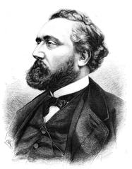 Portrait of Leon Gambetta drawn on wood from a photograph by Adolf Neumann