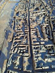 Model of Heidelberg Old Town with historic buildings and streets