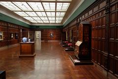 Exhibit of a paneled room interior at the Cincinnati Art Museum
