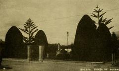 Tumba de Quesada tomb in Bogotá captured in a historical 1918 photograph from Libro Azul de Colombia