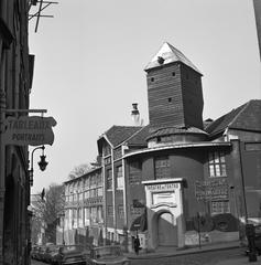 Rear view of Théâtre du Tertre near Le Jardin du Montmartre in Paris street scene 1965