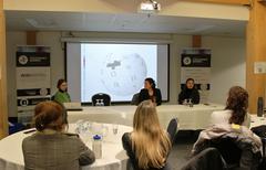 Conference on promoting Quebec cinema through wiki platforms with filmmaker Lyne Charlebois