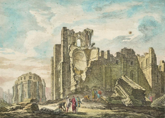 Ruins of Lisbon Cathedral after 1755 earthquake