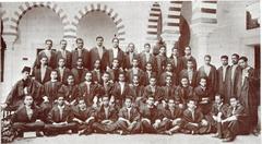 Group photo of Internes du Collège Sadiki 1913-1914 with Habib Bourguiba