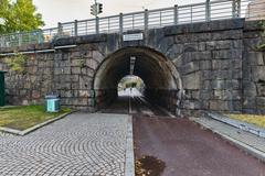 Baana cycling and pedestrian path in Helsinki