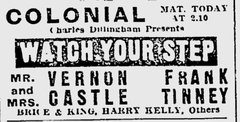 1915 Advertisement for Colonial Theatre in Boston Evening Transcript