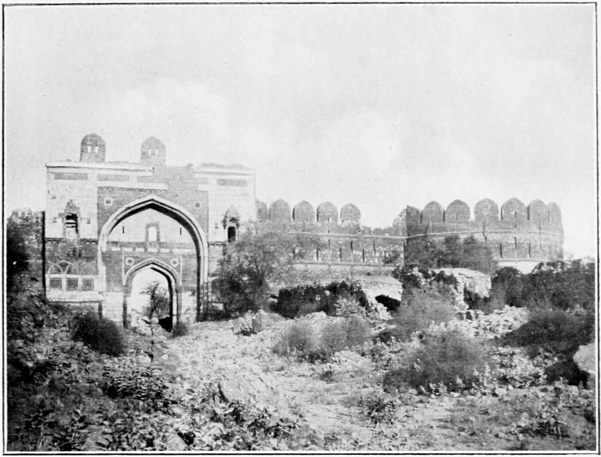 Walls of Sher Shah's Delhi historical fortification ruins