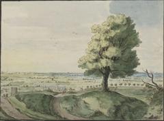 Drawing of a Netherlandish town by Hendrik van Wel from Forty-six landscape drawings of Netherlandish towns and villages