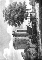 Halle Gate historic print from 1823 depicting ancient gate of Brussels