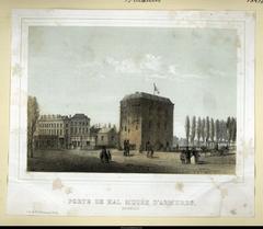 Hallepoort lithograph by H. Borremans